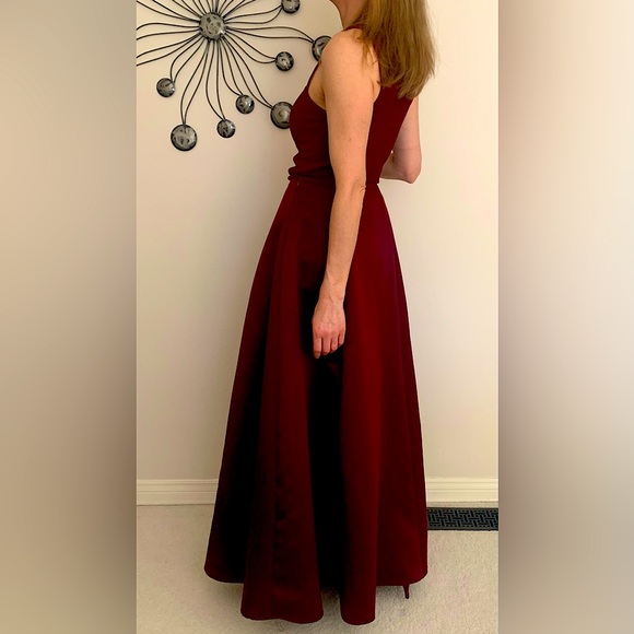 Two Piece Maroon Ball Gown - Picture 2 of 7